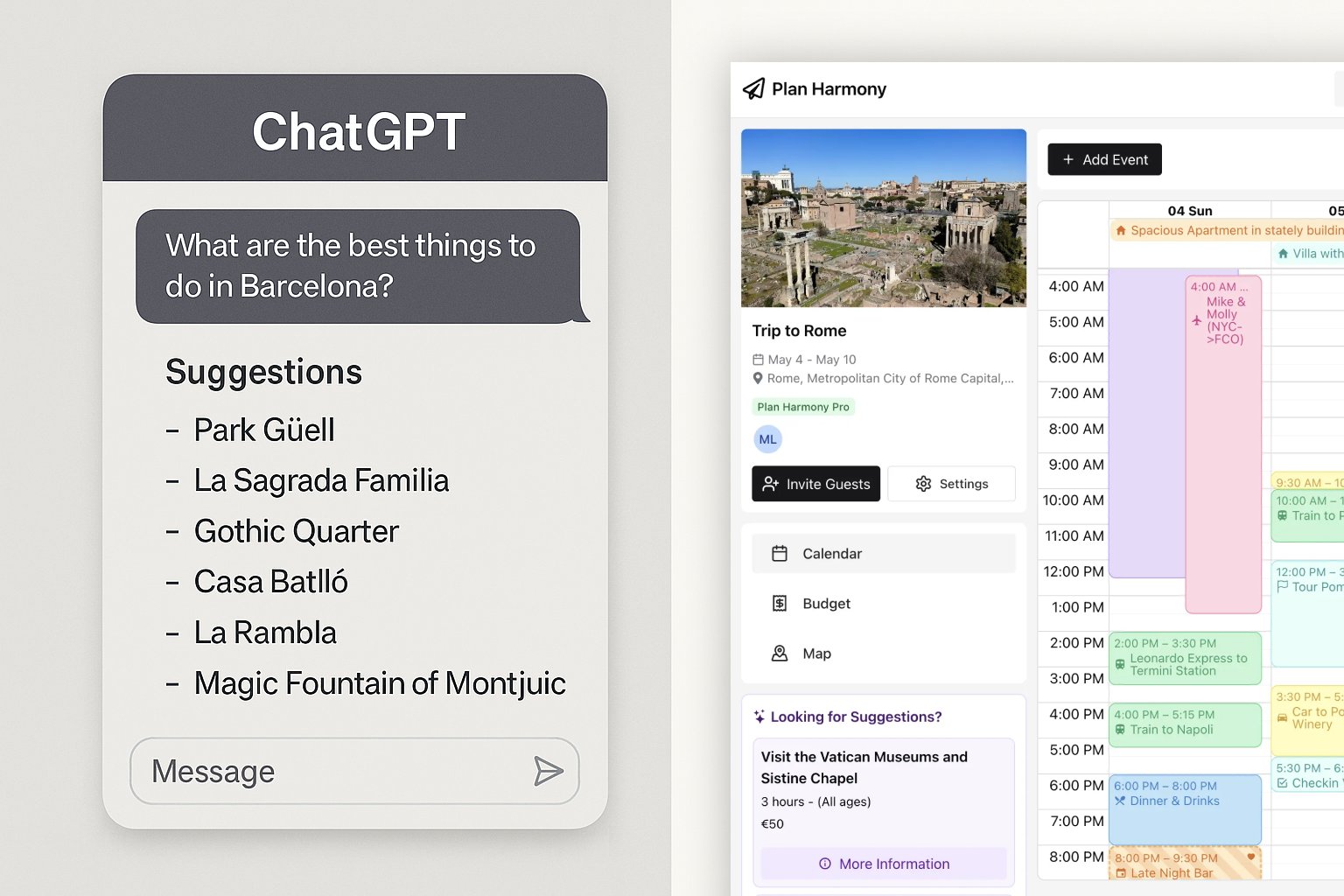 Cover image for article: Plan Harmony vs ChatGPT: Why Our Travel Planner Does So Much More